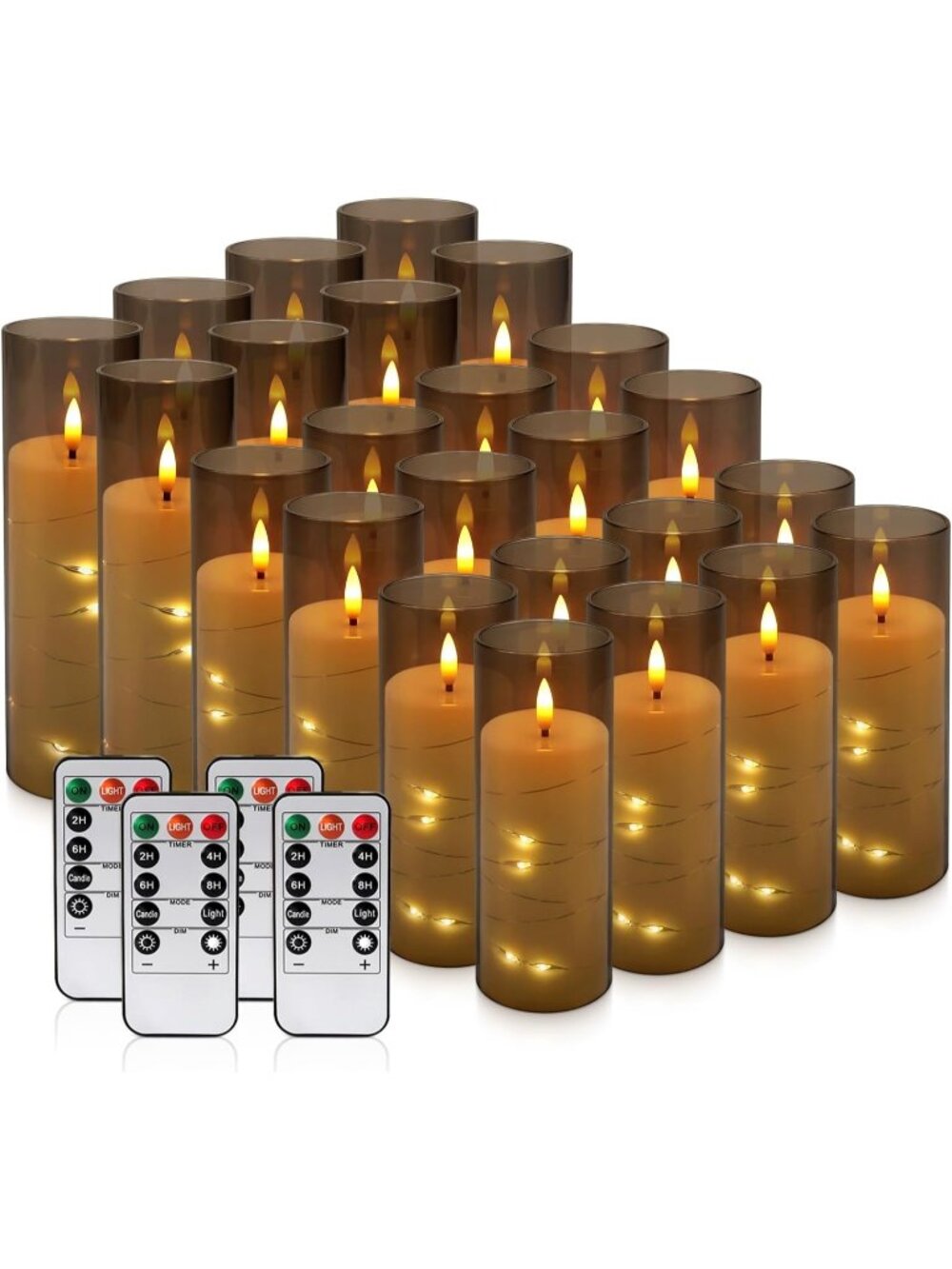 New 24 Pack Halloween Decoration Flickering Flameless Candles